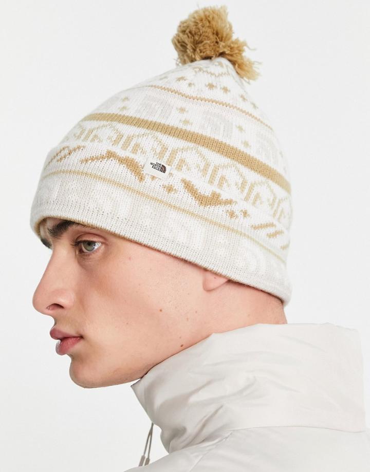 The North Face Fair Isle Beanie In White