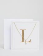 Johnny Loves Rosie L Initial Necklace - Gold