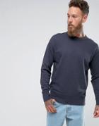 Selected Homme Sweatshirt With Drop Shoulder Detail - Navy
