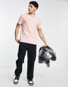 Asos Design T-shirt With Crew Neck In Washed Pink