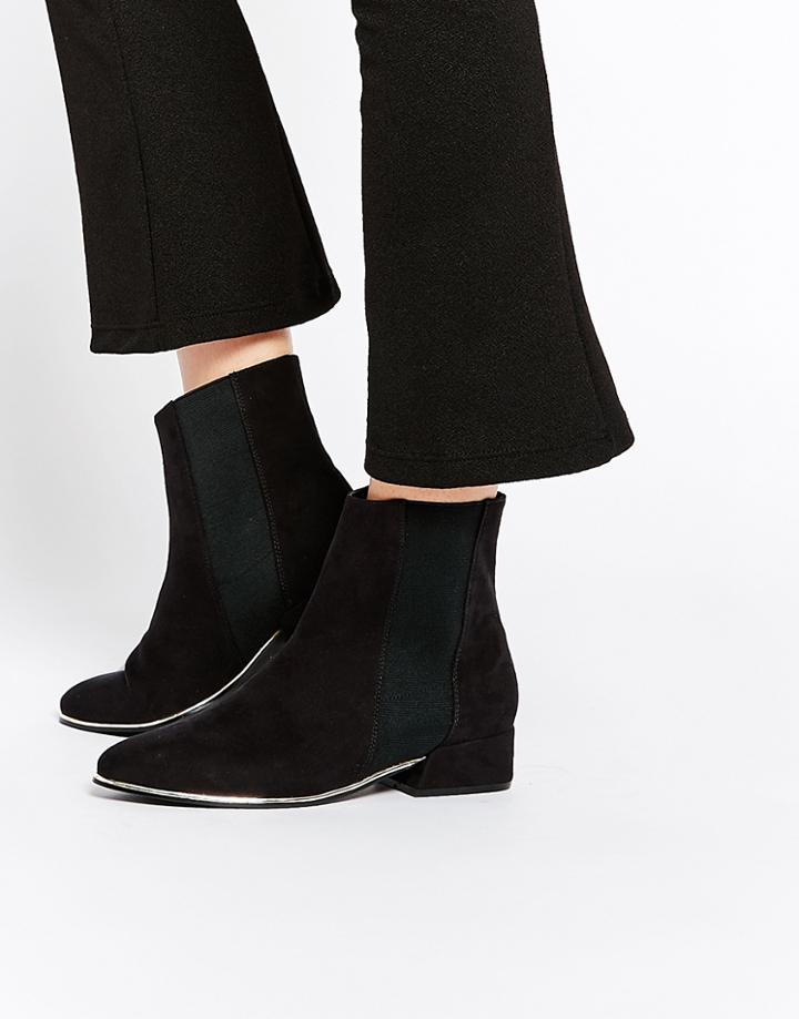 Asos Angles Chelsea Ankle Boots - Black