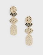Nylon Printed Hanging Earrings - Multi
