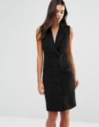 Unique 21 Double Breasted Tailored Dress - Black