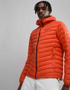 Peak Performance Frost Down Hooded Jacket In Orange - Orange