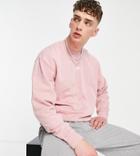 Puma Oversized Sweatshirt In Washed Powder Pink Exclusive To Asos