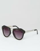 Missguided Geometric Frame Sunglasses - Black