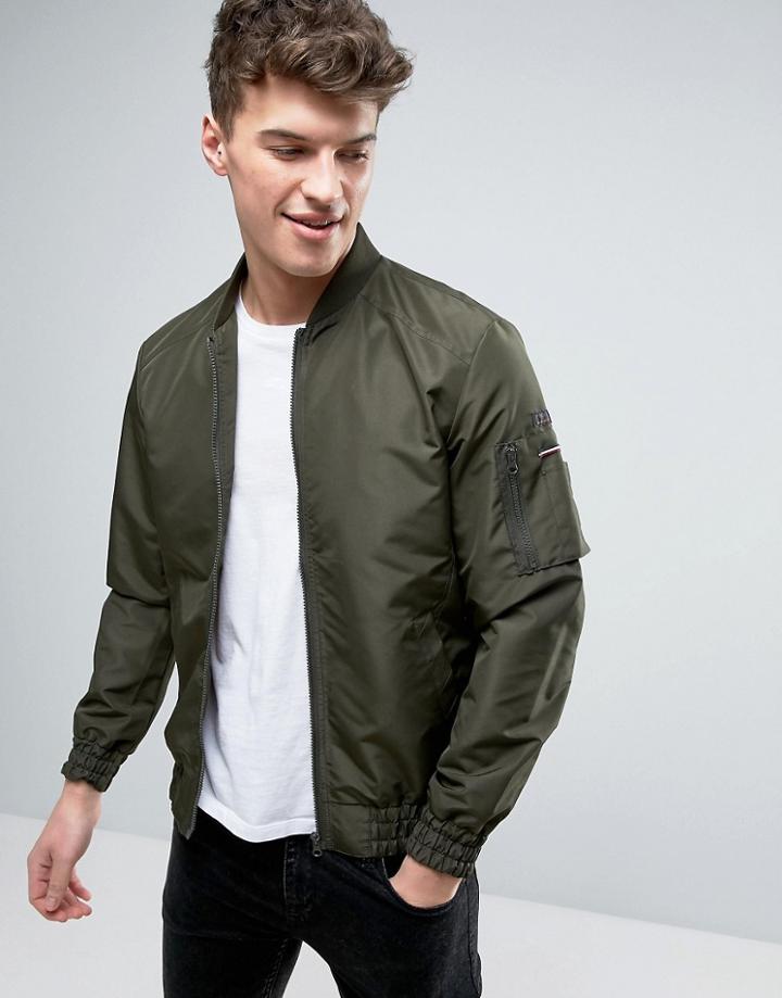 Produkt Bomber Jacket With Ma-1 Pocket - Green
