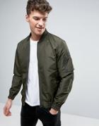 Produkt Bomber Jacket With Ma-1 Pocket - Green