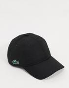 Lacoste Baseball Cap With Side Croc In Black