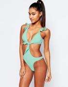 Minimale Animale Cheating Heart Swimsuit - Palm