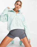 Adidas Sportswear Long Sleeve Sweatshirt In Green Tint