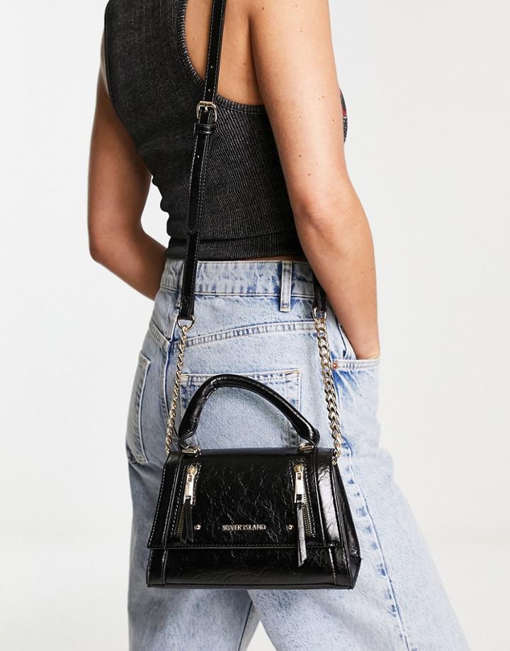 River Island Mini Tote Bag In Black