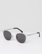 Komono Hollis Round Sunglasses In Silver - Silver