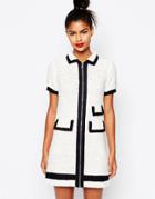 Sonia By Sonia Rykiel Zip Front Dress In Ecru - Cream