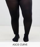 Asos Design Curve 2 Pack 60 Denier Black Tights In Super Stretch Fit