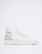 Asos Design High Top Sneakers In White With Translucent Panels - White