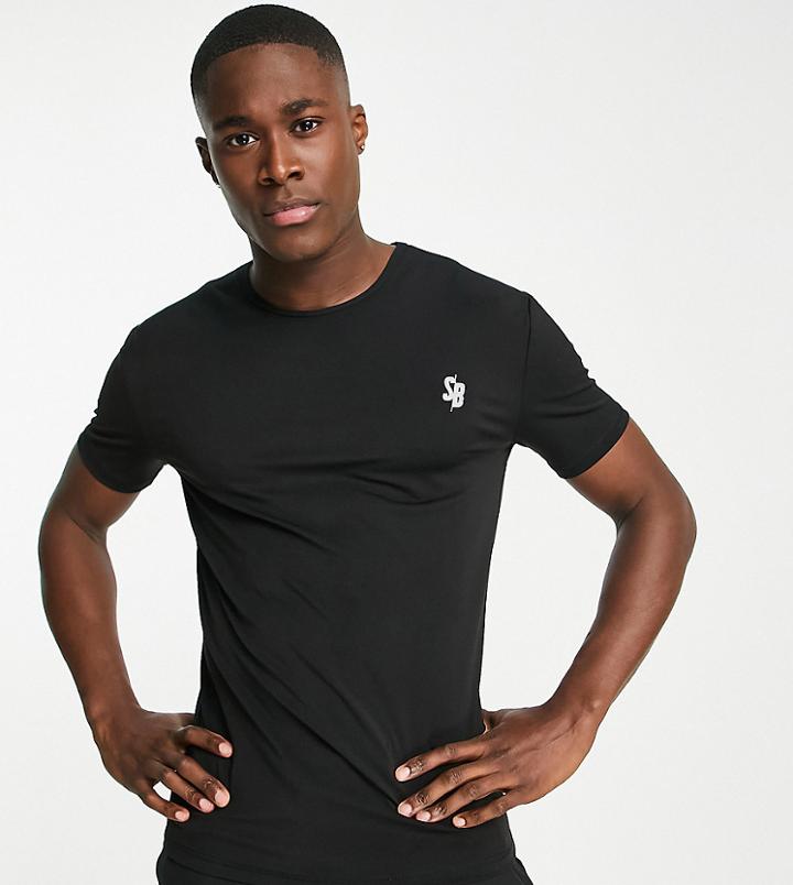 South Beach Polyester Muscle Fit T-shirt In Black