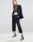Asos Mansy Wide Leg Pants With Contrast Stitch - Multi