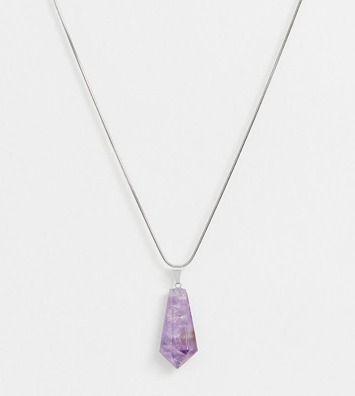 Ch By Calum Amethyst Crystal Of Protection Necklace - Purple