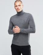 Religion Merino Roll Neck Sweater - Gray