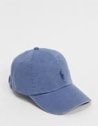 Polo Ralph Lauren Cap In Blue With Pony Logo-blues