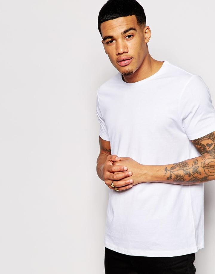 Asos Slim Fit T-shirt With Crew Neck - White