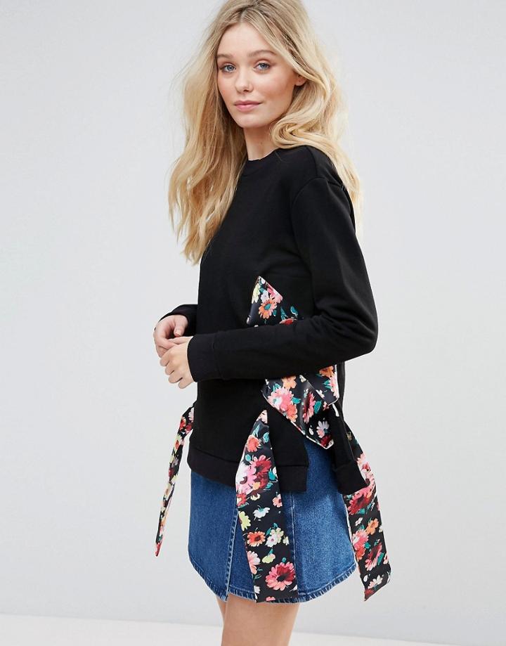 Warehouse Ribbon Sweat - Black
