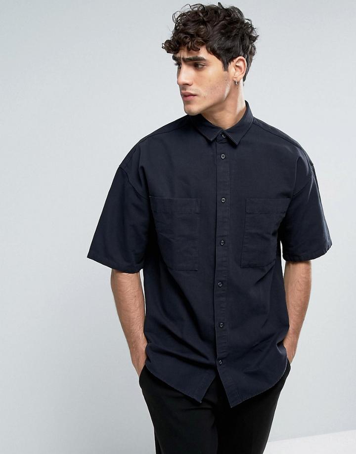 Dr Denim Felix Shirt Black - Black