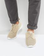 New Look Runner Sneakers With Knitted Detail In Cream - Cream