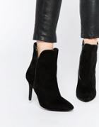 Pieces Lilly Black Point Ankle Boots - Black