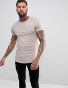 Religion Longline T-shirt In Light Pink - Pink