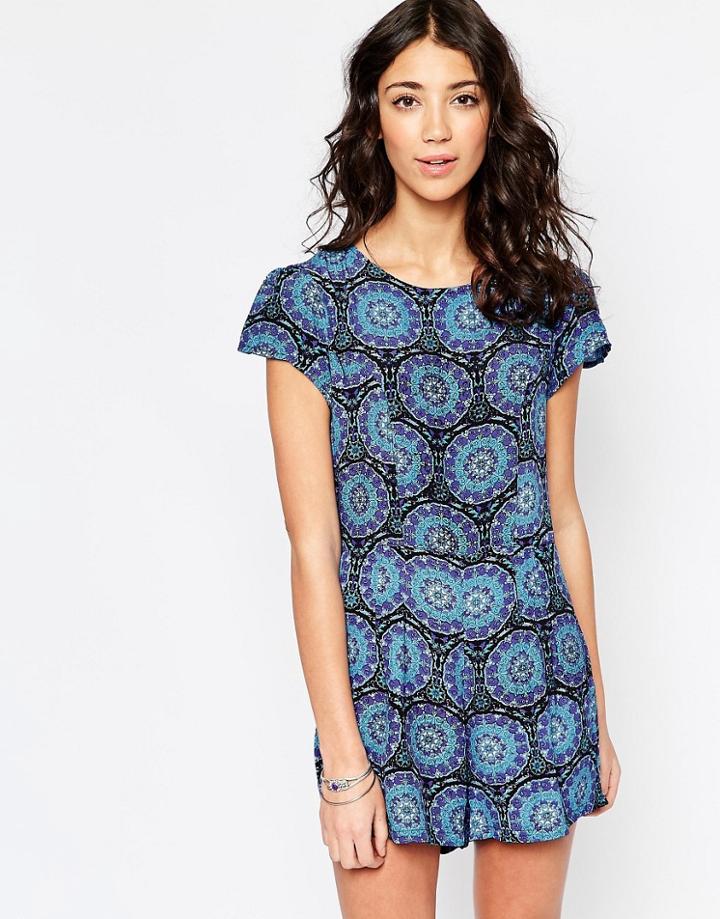 Motel Hoppy Playsuit - Blue