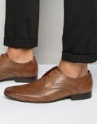 Base London Sew Leather Oxford Brogue Shoes - Brown