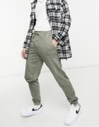 New Look Washed Sweatpants In Light Khaki-green