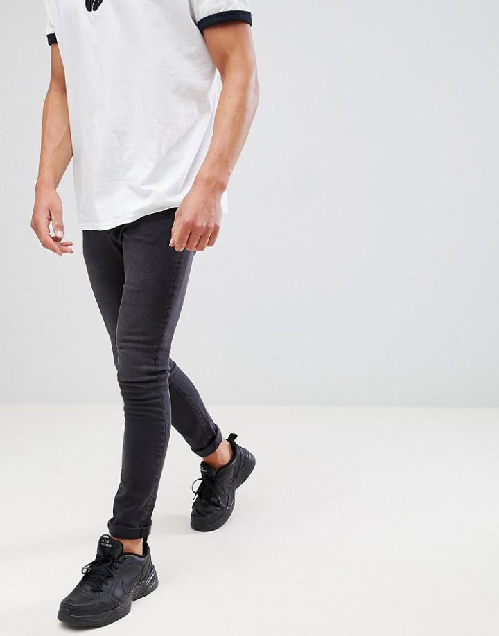 Mennace Washed Black Super-skinny Cordoza Jeans - Black