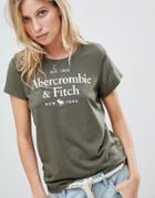 Abercrombie & Fitch Embroidered Logo T Shirt - Green