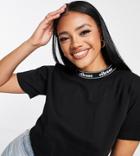 Ellesse Crop Top With Branding In Black