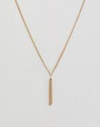 Asos Metal Tassel Long Pendant Necklace - Gold