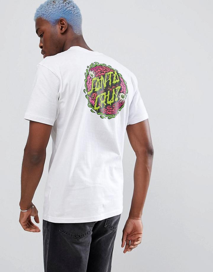 Santa Cruz Gore Dot T-shirt In White - White