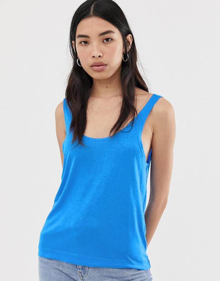 Dr Denim Zora Scoop Back Tank-blue