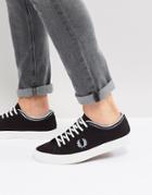 Fred Perry Kendrick Canvas Sneakers In Black - Black