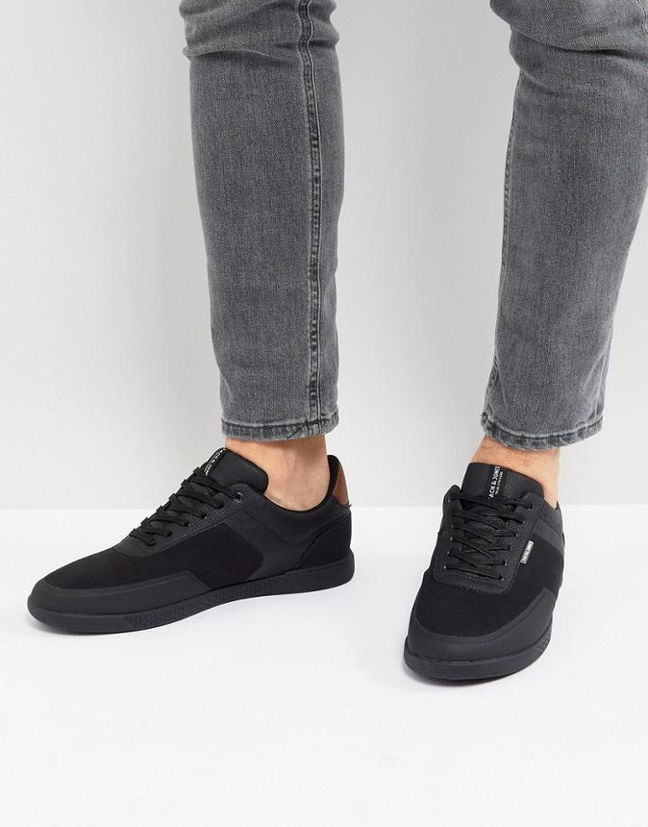 Jack & Jones Sneakers In Triple Black - Black