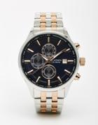 Sekonda Watch In Mixed Metal Stainless Steel - Silver