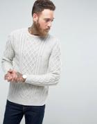 Farah Kelshall Cable Crew Sweater - Cream