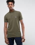 Boss Orange By Hugo Boss Slim Polo Stretch Pique In Green - Green