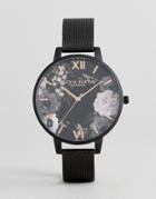 Olivia Burton Ob16ad21 After Dark Mesh Watch In Black Ip - Black
