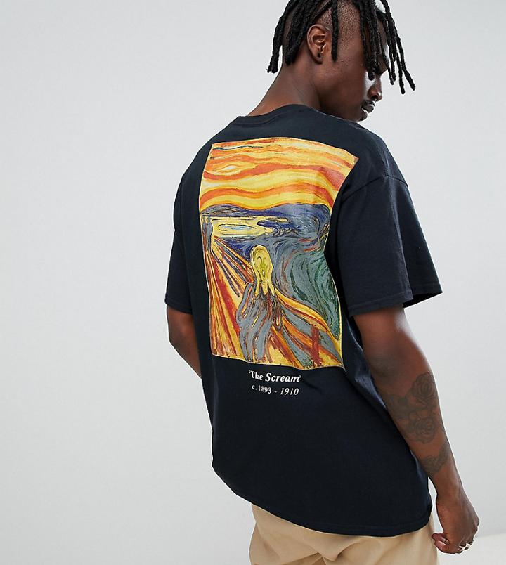 Reclaimed Vintage Inspired The Scream T-shirt In Black - Black