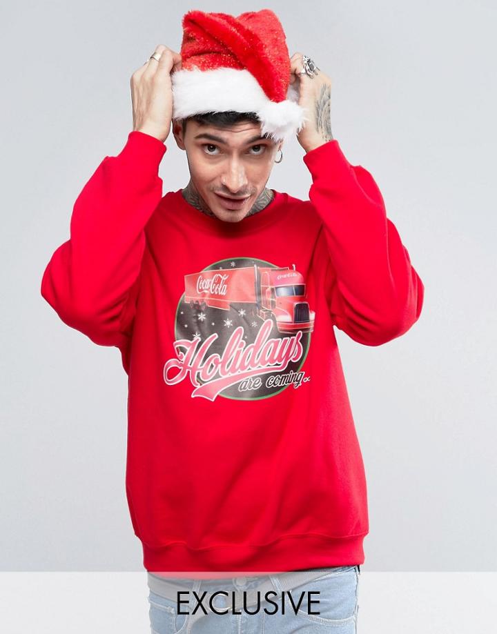 Reclaimed Vintage X Coca Cola Holidays Sweatshirt - Red