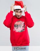 Reclaimed Vintage X Coca Cola Holidays Sweatshirt - Red