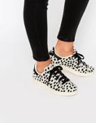 Adidas Originals Cheetah Print Pony Stan Smith Sneakers - Chalk White